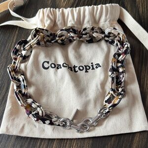 Coach Multicolor Chain Strap with Silver Accents